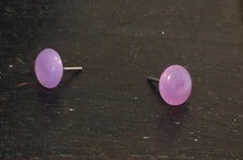 Load image into Gallery viewer, Lilac Opal Small Disc Stud Earrings