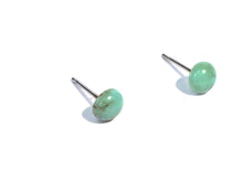 Load image into Gallery viewer, Tiny Turquoise Marbled Lucite Stud Earrings