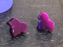Load image into Gallery viewer, Purple Moonglow Small Maple Leaf Stud Earrings