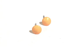 Load image into Gallery viewer, Mustard Yellow Small Disc Stud Earrings