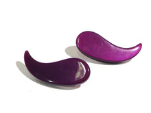 Load image into Gallery viewer, Deep Purple Moonglow Paisley Post Earrings