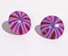 Load image into Gallery viewer, Purple Firework Lucite Disc Stud Earrings