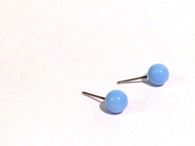 Load image into Gallery viewer, Tiny Turquoise Studs | Turquoise Stud Earrings | vintage lucite post stud earrings