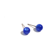 Load image into Gallery viewer, Sapphire Blue Moonglow Dotties - lucite post stud earrings