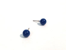 Load image into Gallery viewer, Tiny Blue Studs | Blue Stud Earrings | Aqua Blue Mini Dotties - lucite post stud earrings