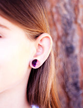Load image into Gallery viewer, Pink and Purple Harlequin Moonglow Ball Stud Earrings