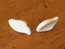 Load image into Gallery viewer, White Feather Stud Earrings