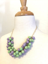 Load image into Gallery viewer, Sherbert Pastel Clustered Vintage Lucite Statement Necklace