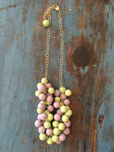Load image into Gallery viewer, Sherbert Pastel Clustered Vintage Lucite Statement Necklace