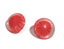 Load image into Gallery viewer, Orange Slice Lucite Disc Stud Earrings