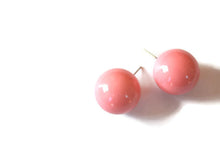 Load image into Gallery viewer, Coral Peach Ball Stud Earrings