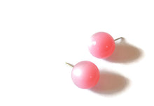 Load image into Gallery viewer, Pink Moonglow Ball Stud Earrings