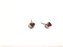 Load image into Gallery viewer, Silver Acrylic Spike Stud Earrings