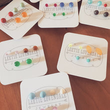 Load image into Gallery viewer, Green Brown and Pink Moonglow Tiny Studs Earrings Set