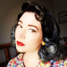 Load image into Gallery viewer, Hot Pink Firework Lucite Disc Stud Earrings