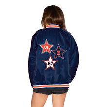 Load image into Gallery viewer, Illinois Fighting Illini Satin Letterman Bomber Jacket