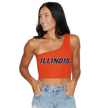 Load image into Gallery viewer, Illinois Fighting Illini Orange One Shoulder Top