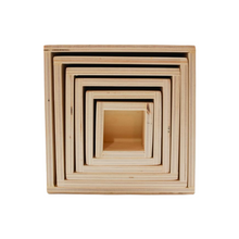 Load image into Gallery viewer, 6 Pcs Natural Wooden Nesting Box Set