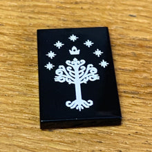 Load image into Gallery viewer, Gondor Banner (LOTR) Printed 2x3 Tile made using LEGO part - B3 Customs