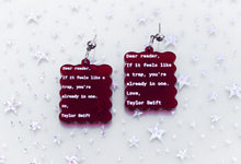 Load image into Gallery viewer, Dear Reader Taylor Swift Earrings