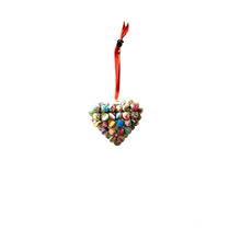 Load image into Gallery viewer, Cereal Box Bead Heart Ornament