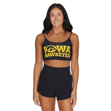 Load image into Gallery viewer, Iowa Hawkeyes Black Spaghetti Tank