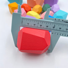 Load image into Gallery viewer, **Pre-order (Ships in 1-2 Weeks)**16 Pcs Wooden Stone Balancing Stacking Blocks in Pastel/Macaron Colors