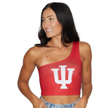 Load image into Gallery viewer, Indiana Hoosiers Crimson One Shoulder Top
