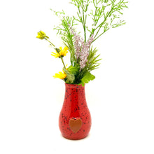 Load image into Gallery viewer, Calliope Heart Vase - Ladybug Red
