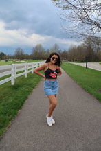 Load image into Gallery viewer, Miami University Lips Spaghetti Tank