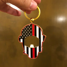 Load image into Gallery viewer, GL11-007 Firefighter Set: Challenge Coin and Keychain (Fireman First Responder) Bottle Opener fighter