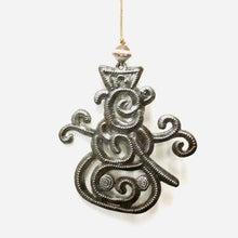 Load image into Gallery viewer, Metal Snowman Ornament
