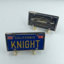 Load image into Gallery viewer, KK-017 Knight Rider KITT License Plate Challenge Coin Medallion