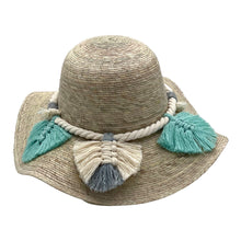 Load image into Gallery viewer, Floppy Palm Hat- Leaves Macrame Band