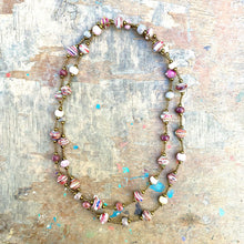 Load image into Gallery viewer, Haitian Signature Necklace- Pastels with Cereal Box Beads look