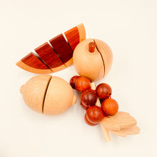 Load image into Gallery viewer, 30 Pcs Wooden Fruits and Vegetables Cutting Playset