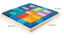 Load image into Gallery viewer, 54 Pcs STAINED Arabian 1001 Nights Inspired Wooden Building Blocks Set with Tray