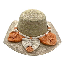 Load image into Gallery viewer, Floppy Palm Hat- Leaves Macrame Band