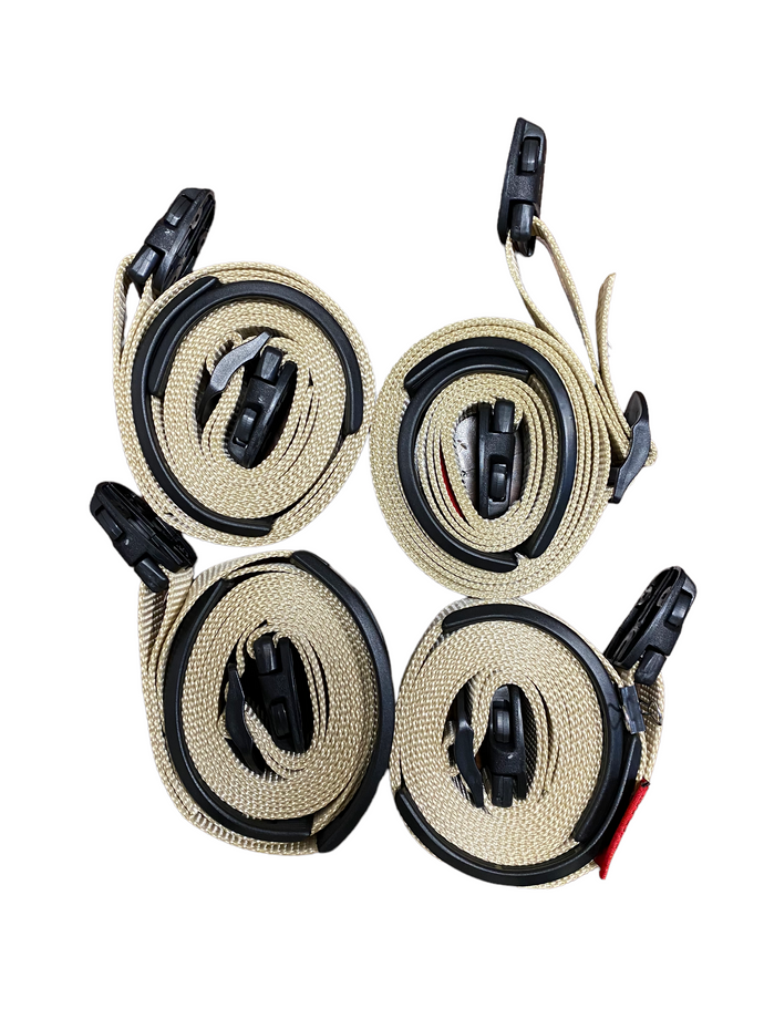 10 Ft Tan ACW Buckle Spa Hot Tub Cover Adjustable Wind Straps | 2 COMPLETE KITS