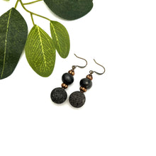 Load image into Gallery viewer, Lava Stone Aromatherapy Earring