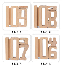 Load image into Gallery viewer, 32 Pcs Wooden Math Number Building Blocks Set with Tray