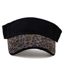 Load image into Gallery viewer, Adina Visor in Black &amp; Gold on Black