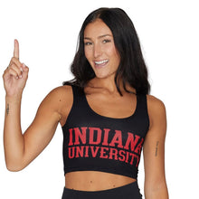 Load image into Gallery viewer, Indiana Hoosiers Black Crop Top