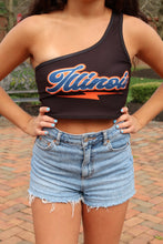 Load image into Gallery viewer, Illinois Fighting Illini Lightning One Shoulder Top
