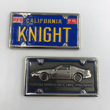 Load image into Gallery viewer, KK-017 Knight Rider KITT License Plate Challenge Coin Medallion