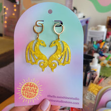 Load image into Gallery viewer, Flying Dragon Acrylic Earrings