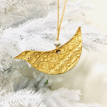 Load image into Gallery viewer, Gold Lace Ceramic Bird Ornament