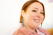 Load image into Gallery viewer, Midnight Blue Confetti Stars Taylor Swift Earrings
