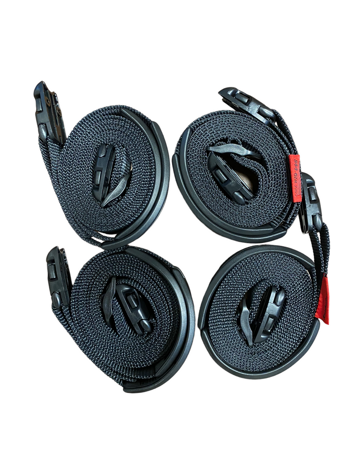 10 Ft Black ACW Buckle Spa Hot Tub Cover Adjustable Wind Straps | 2 COMPLETE KITS