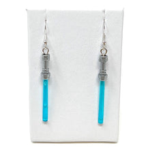 Load image into Gallery viewer, Lightsaber (Star Wars) Earrings made from LEGO Bricks - B3 Customs